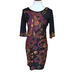 3 for 20 $ bundle Snap Bright Paisley Knit Bodycon Dress